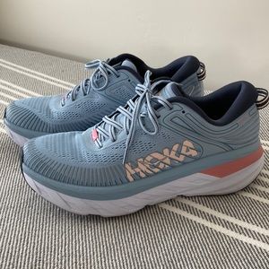 Hoka one one running shoes.